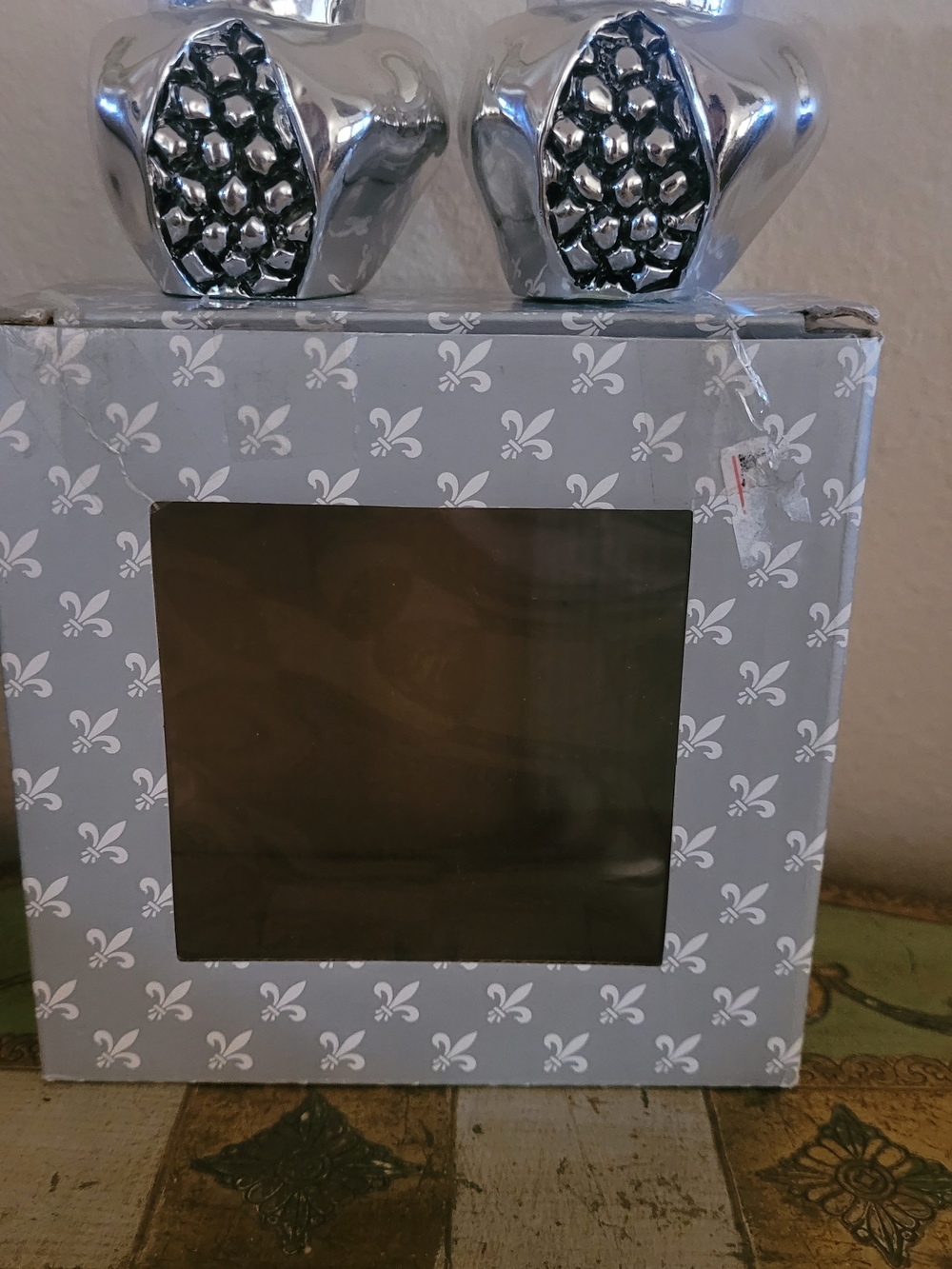 Silver Decorative Pair - Contemporary Metallic Home Accent